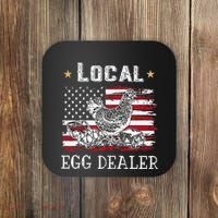 Local Egg Dealer Funny American Flag Coaster thumb 0