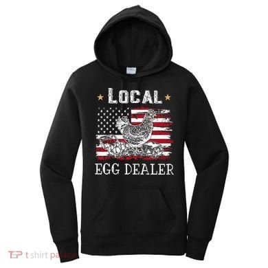 Local Egg Dealer Funny American Flag Women's Hoodie