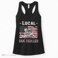 Local Egg Dealer Funny American Flag Women's Tank Top thumb 0