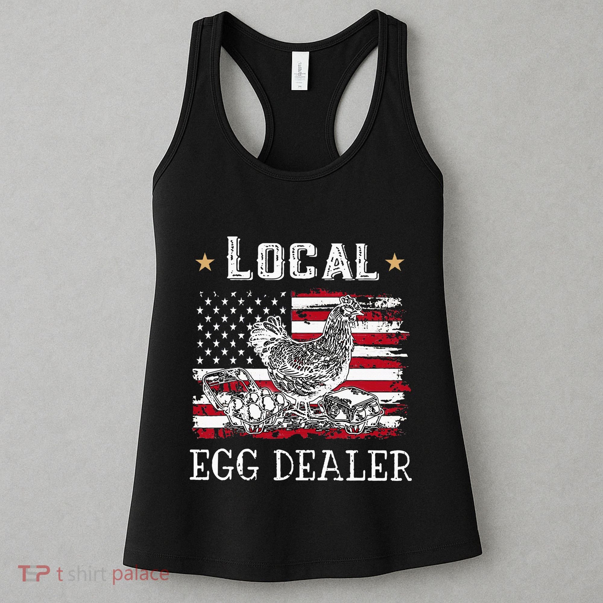 Local Egg Dealer Funny American Flag Women's Tank Top