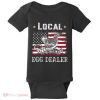 Local Egg Dealer Funny American Flag Baby Bodysuit thumb 0
