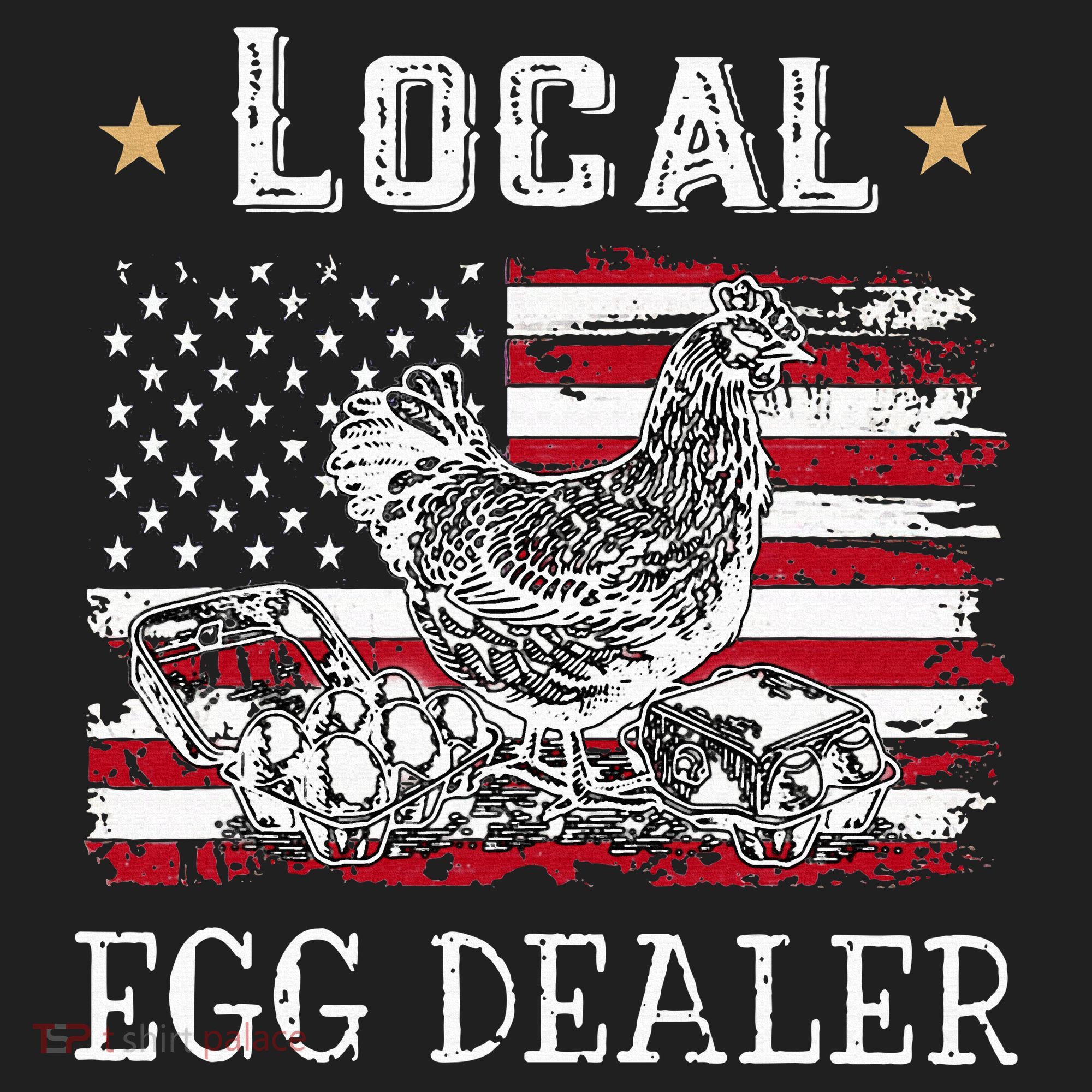 Local Egg Dealer Funny American Flag Hat