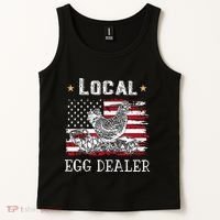 Local Egg Dealer Funny American Flag Tank Top thumb 2
