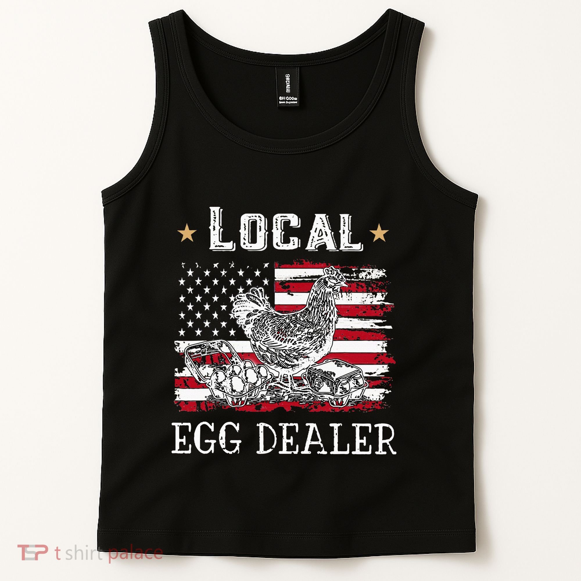 Local Egg Dealer Funny American Flag Tank Top