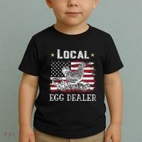 Local Egg Dealer Funny American Flag Toddler T-Shirt thumb 2