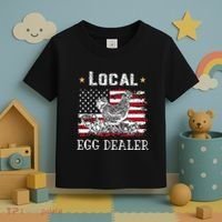Local Egg Dealer Funny American Flag Toddler T-Shirt thumb 3