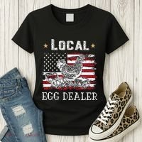 Local Egg Dealer Funny American Flag Women's T-Shirt thumb 3