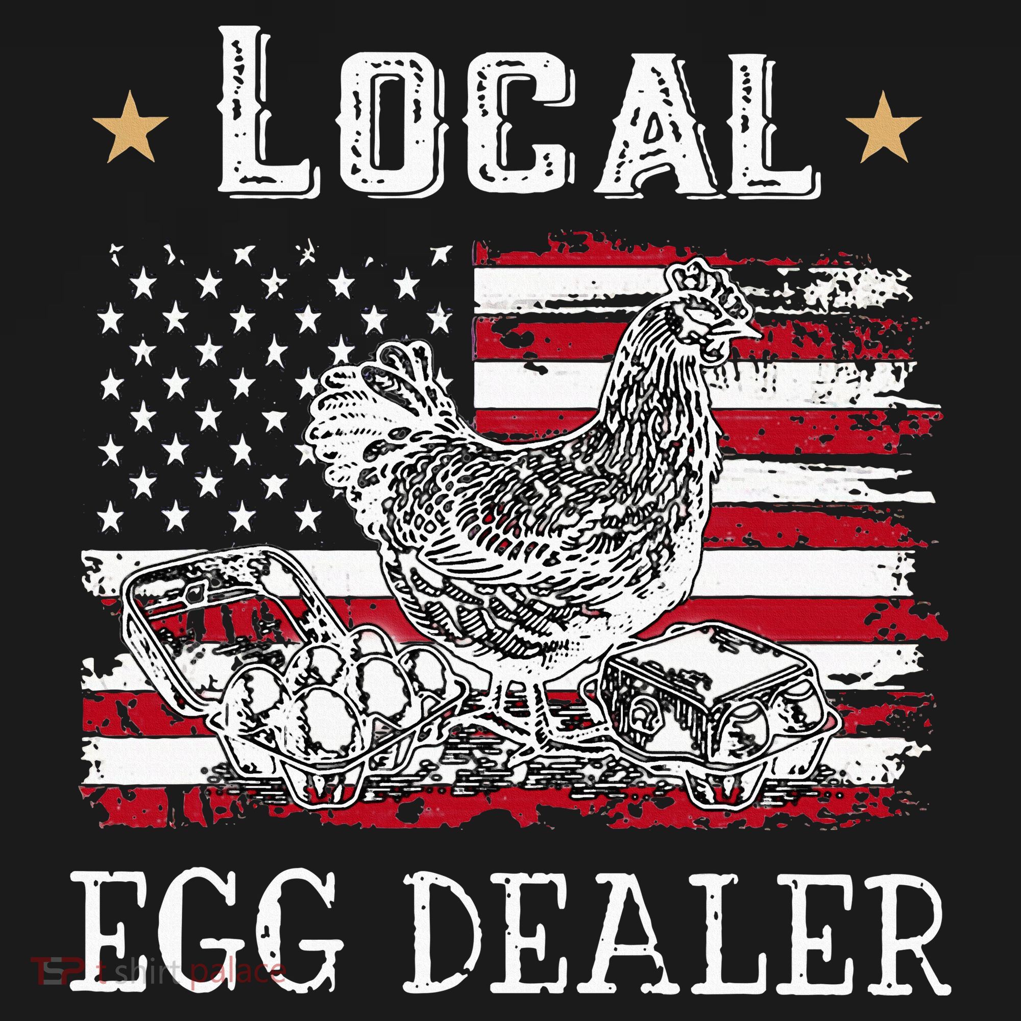 Local Egg Dealer Funny American Flag Kids Hoodie