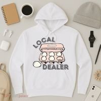 Local Egg Dealer Happy Easter Local Egg Dealer Farmer Farming Hoodie thumb 3
