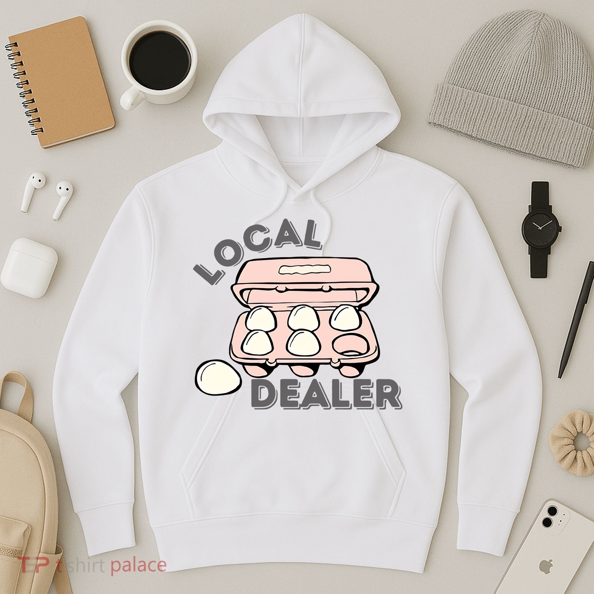 Local Egg Dealer Happy Easter Local Egg Dealer Farmer Farming Hoodie