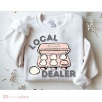 Local Egg Dealer Happy Easter Local Egg Dealer Farmer Farming Sweatshirt thumb 2