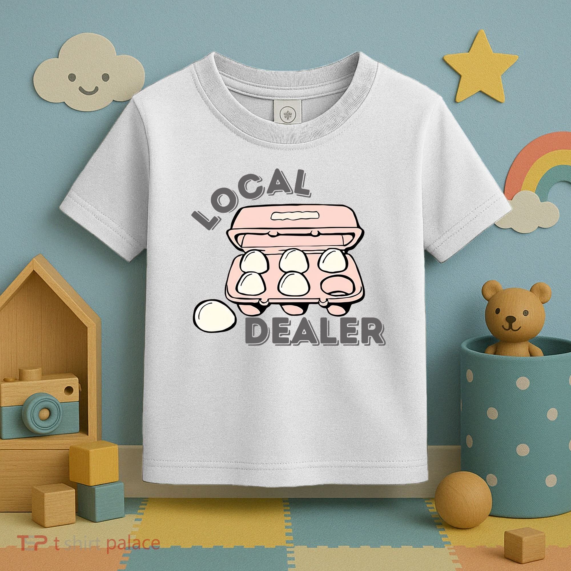 Local Egg Dealer Happy Easter Local Egg Dealer Farmer Farming Toddler T-Shirt