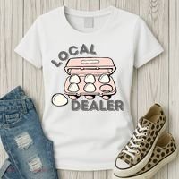Local Egg Dealer Happy Easter Local Egg Dealer Farmer Farming Women's T-Shirt thumb 3