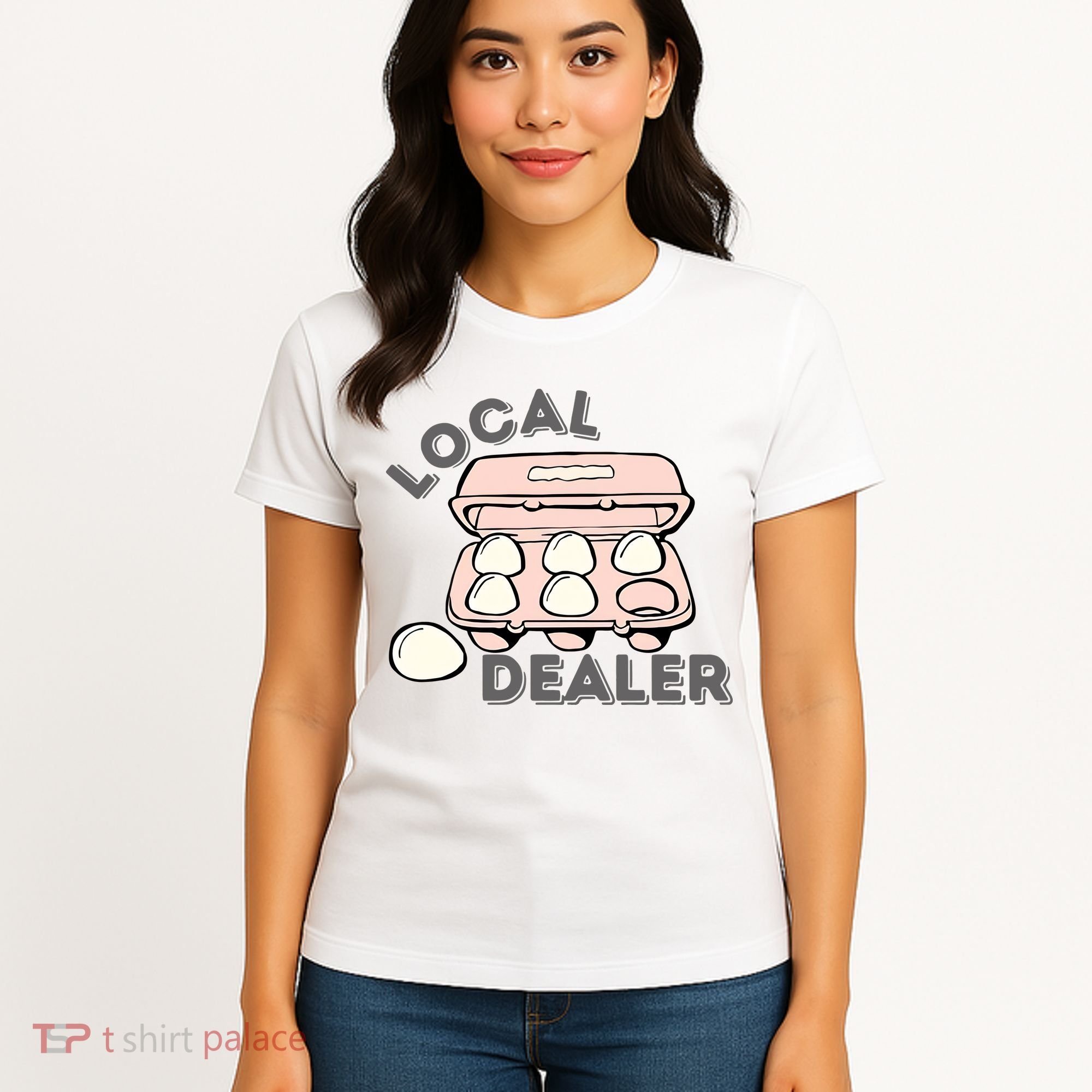 Local Egg Dealer Happy Easter Local Egg Dealer Farmer Farming Women's T-Shirt