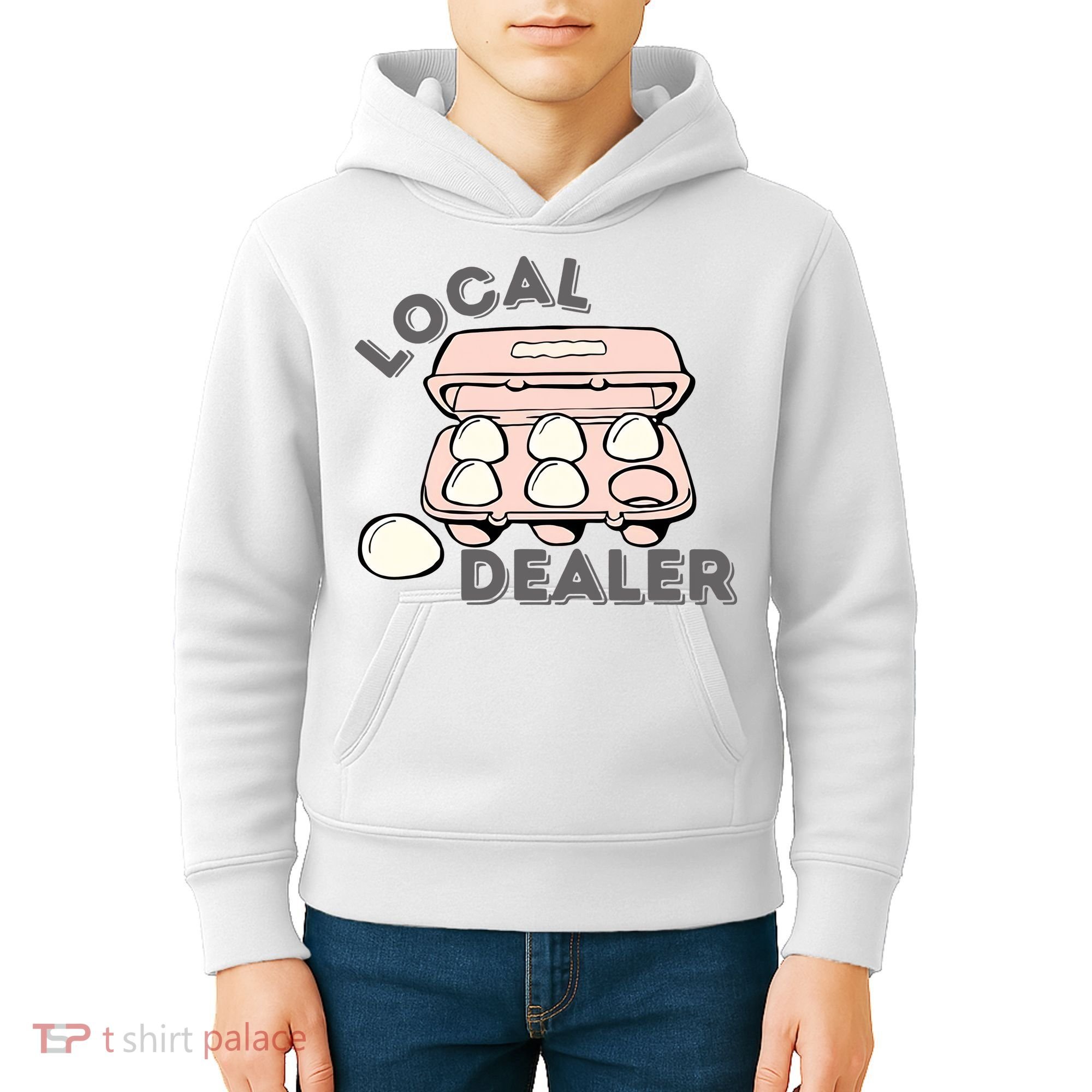 Local Egg Dealer Happy Easter Local Egg Dealer Farmer Farming Kids Hoodie