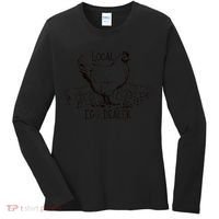 Local Egg Dealer Funny Bleached Chicken Lover Farm Farmer Women's Long Sleeve Shirt thumb 0