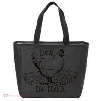 Local Egg Dealer Funny Bleached Chicken Lover Farm Farmer Tote Bag thumb 0