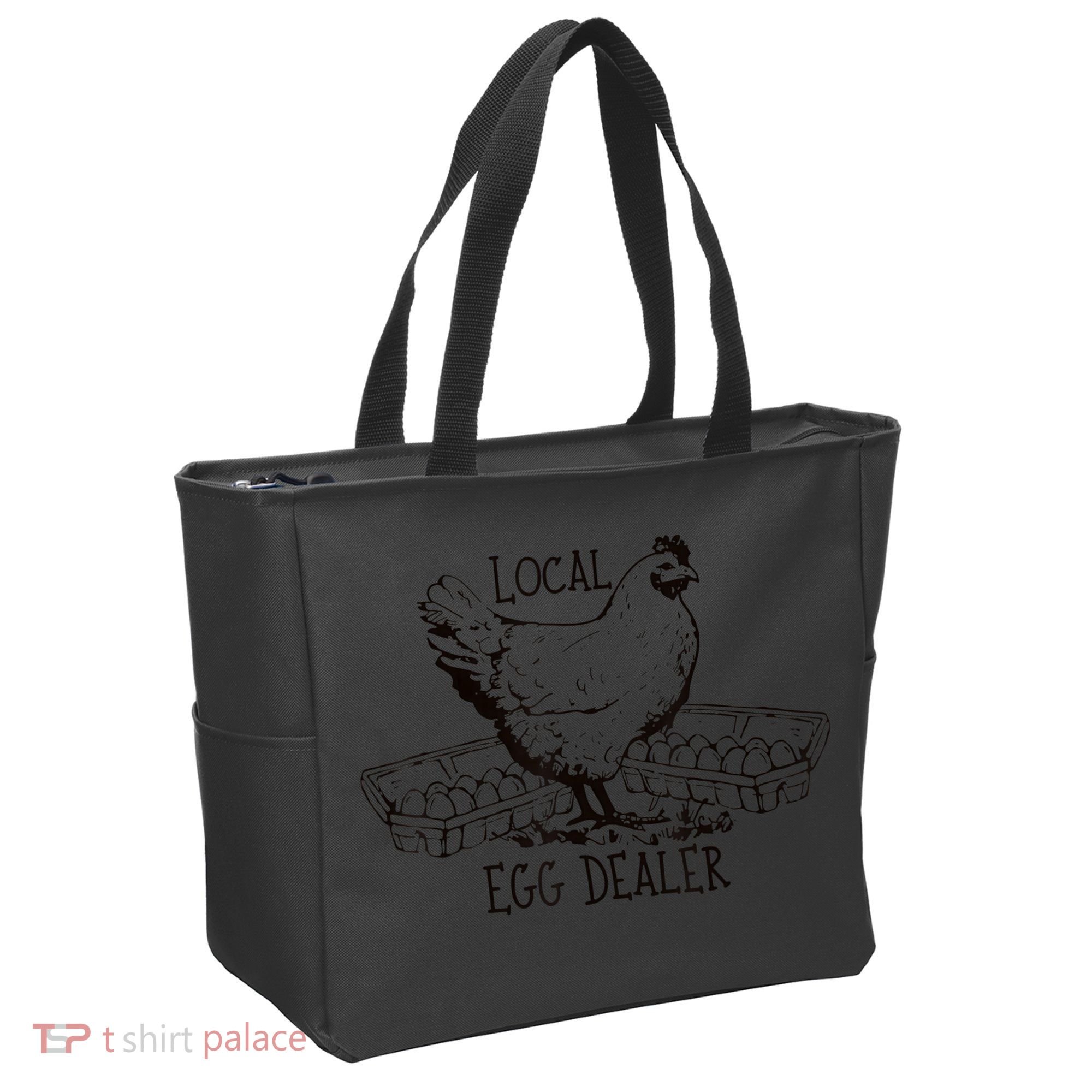 Local Egg Dealer Funny Bleached Chicken Lover Farm Farmer Tote Bag