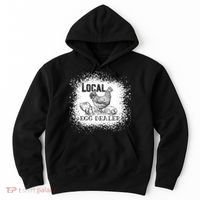 Local Egg Dealer Funny Bleached Chicken Lover Farm Farmer Hoodie thumb 0