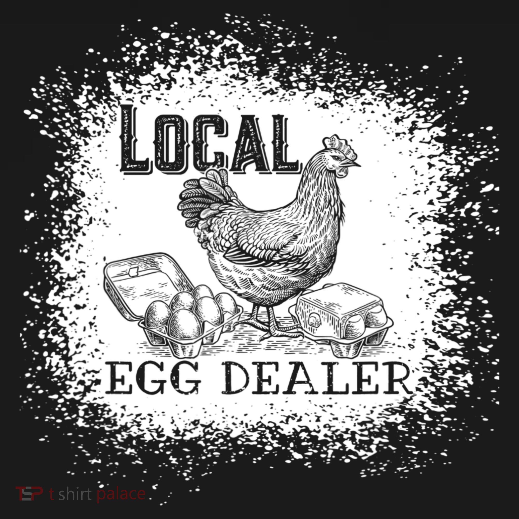 Local Egg Dealer Funny Bleached Chicken Lover Farm Farmer Sweatshirt