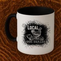 Local Egg Dealer Funny Bleached Chicken Lover Farm Farmer Coffee Mug thumb 2