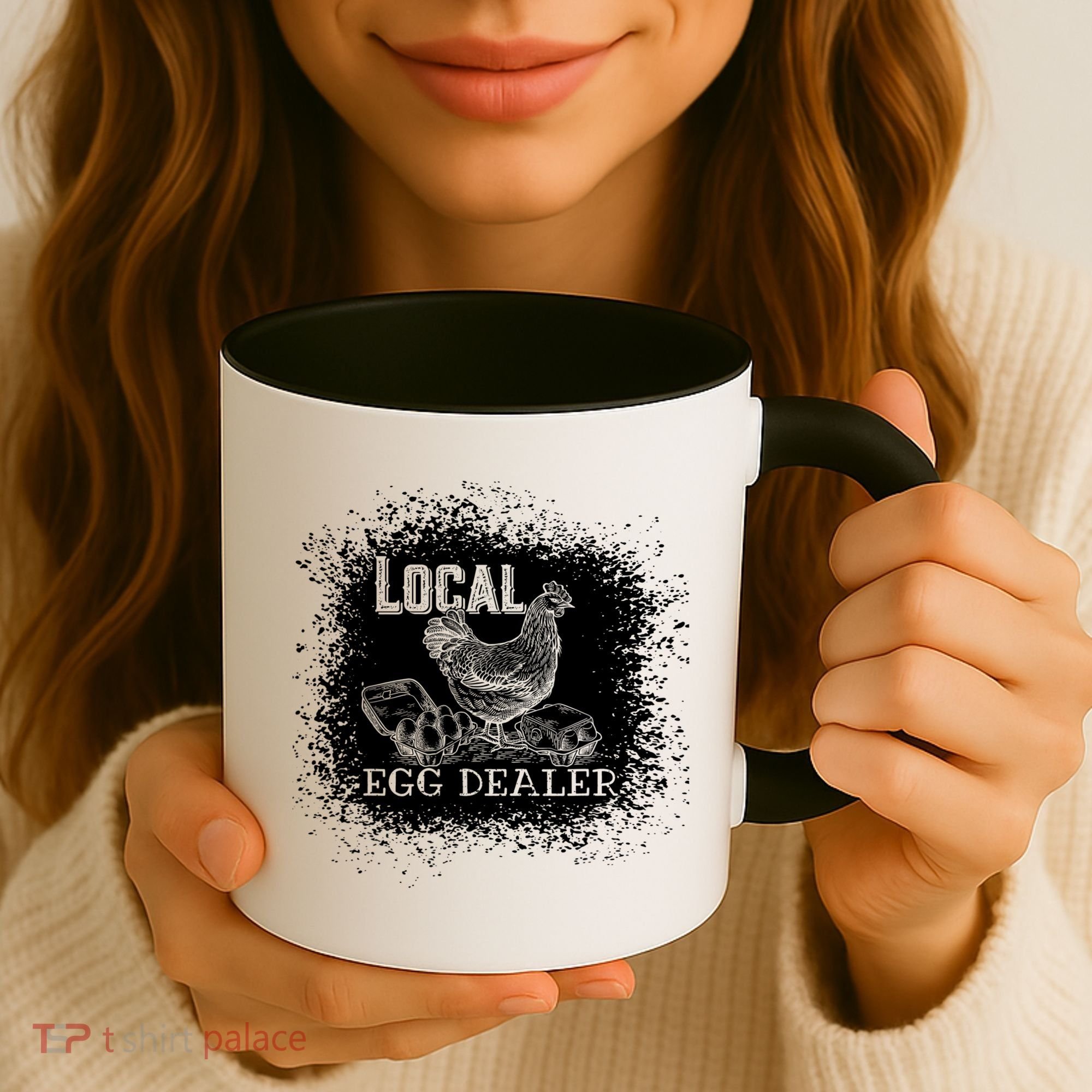 Local Egg Dealer Funny Bleached Chicken Lover Farm Farmer Coffee Mug