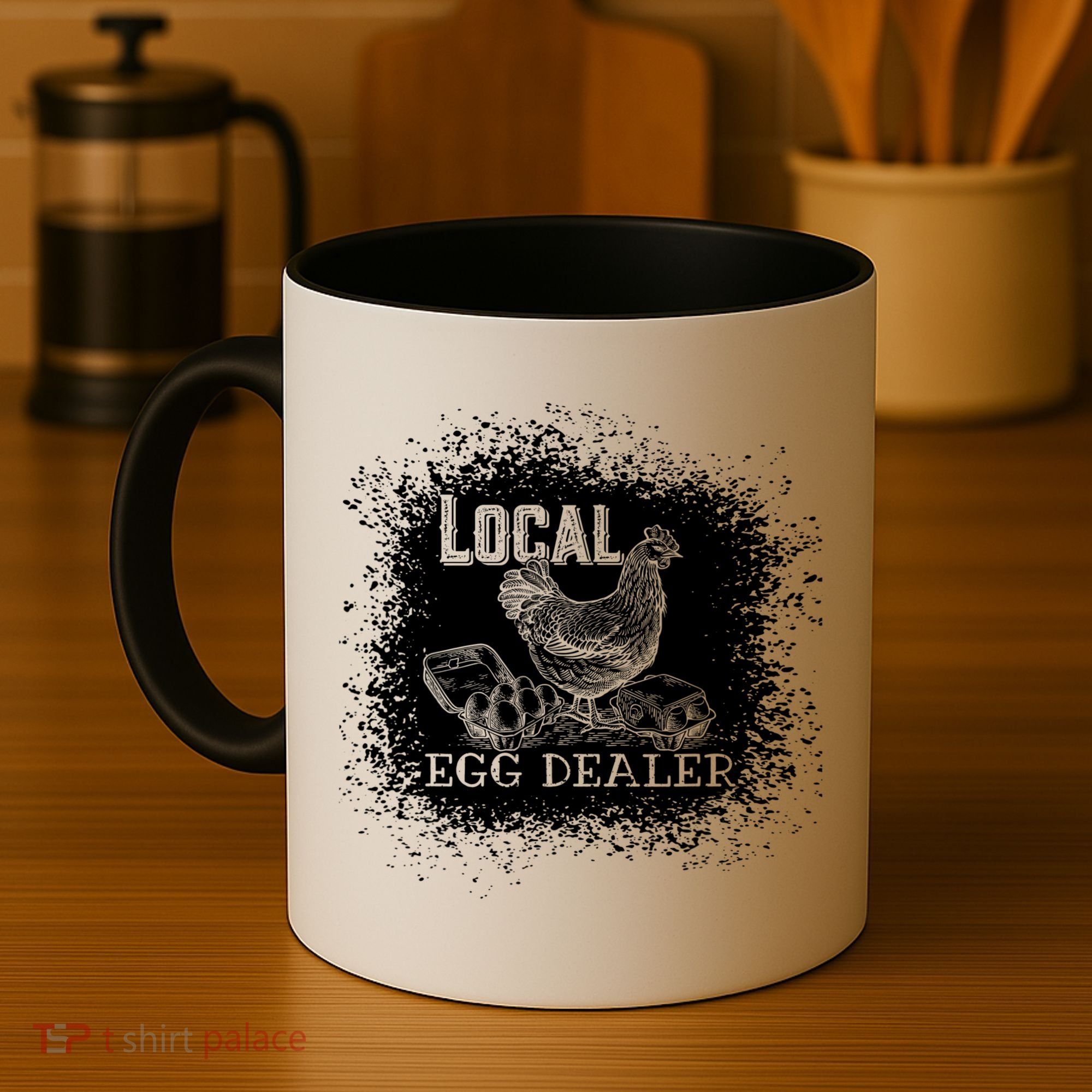 Local Egg Dealer Funny Bleached Chicken Lover Farm Farmer Coffee Mug