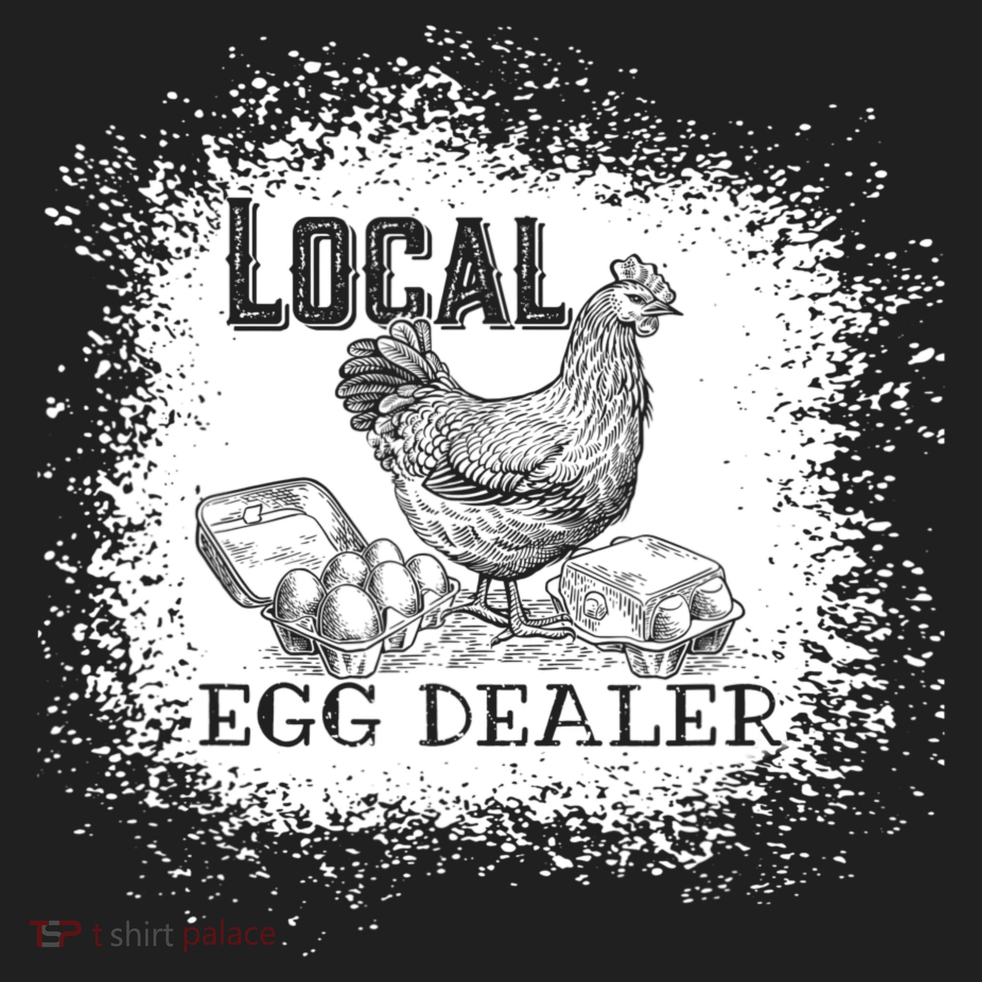 Local Egg Dealer Funny Bleached Chicken Lover Farm Farmer Beanie