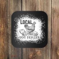 Local Egg Dealer Funny Bleached Chicken Lover Farm Farmer Coaster thumb 0