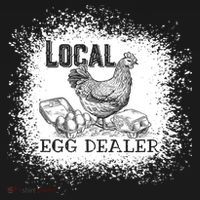 Local Egg Dealer Funny Bleached Chicken Lover Farm Farmer Women's Hoodie thumb 2