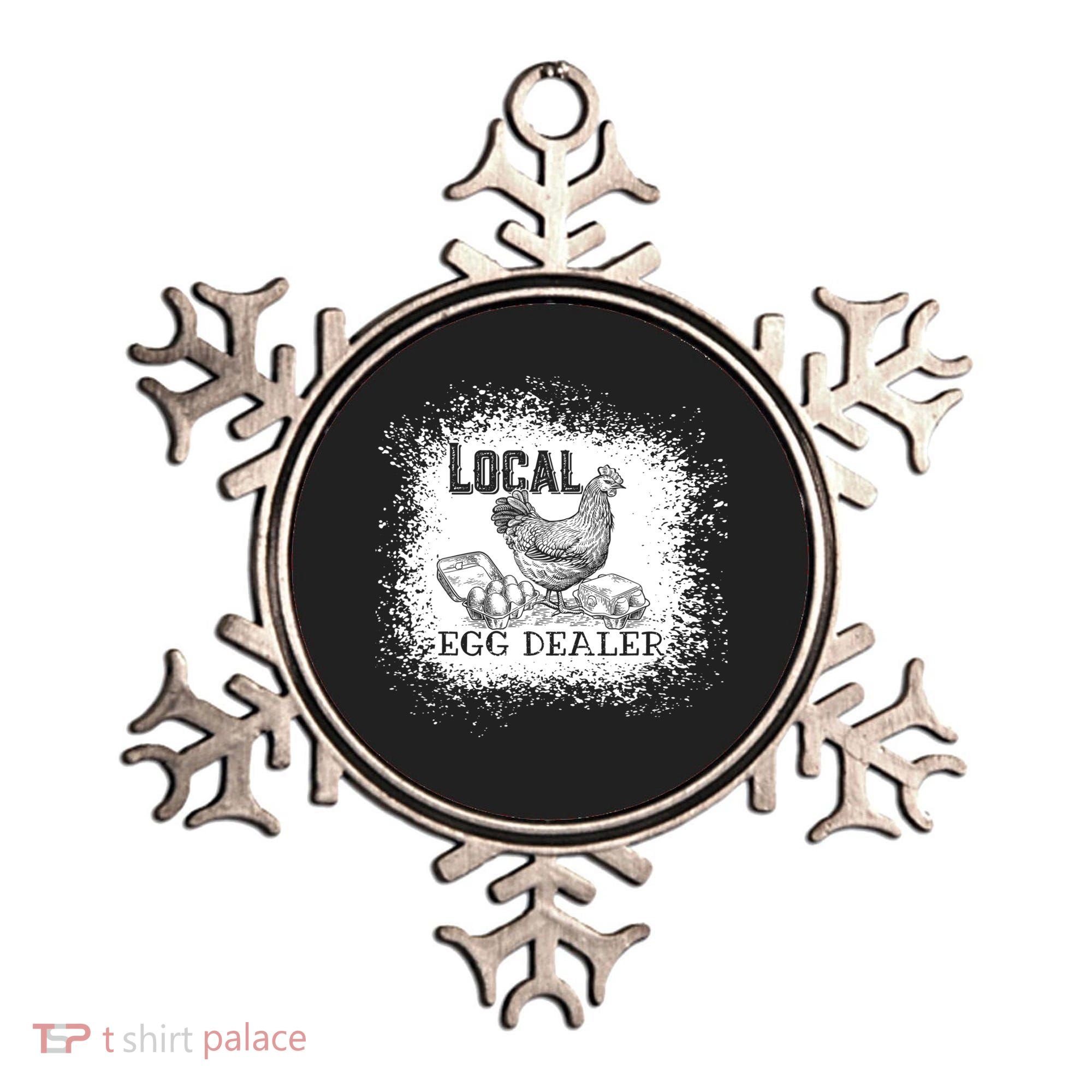 Local Egg Dealer Funny Bleached Chicken Lover Farm Farmer Ornament