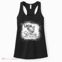 Local Egg Dealer Funny Bleached Chicken Lover Farm Farmer Women's Tank Top thumb 0