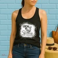 Local Egg Dealer Funny Bleached Chicken Lover Farm Farmer Women's Tank Top thumb 2
