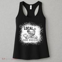 Local Egg Dealer Funny Bleached Chicken Lover Farm Farmer Women's Tank Top thumb 3