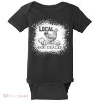 Local Egg Dealer Funny Bleached Chicken Lover Farm Farmer Baby Bodysuit thumb 0