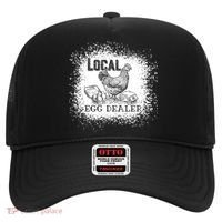 Local Egg Dealer Funny Bleached Chicken Lover Farm Farmer Hat thumb 0
