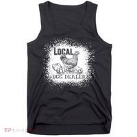 Local Egg Dealer Funny Bleached Chicken Lover Farm Farmer Tank Top thumb 0