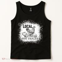 Local Egg Dealer Funny Bleached Chicken Lover Farm Farmer Tank Top thumb 2