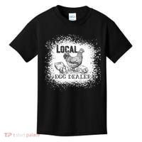 Local Egg Dealer Funny Bleached Chicken Lover Farm Farmer Kids T-Shirt thumb 0