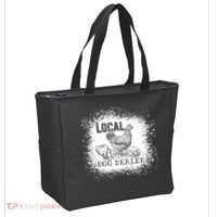 Local Egg Dealer Funny Bleached Chicken Lover Farm Farmer Tote Bag thumb 2