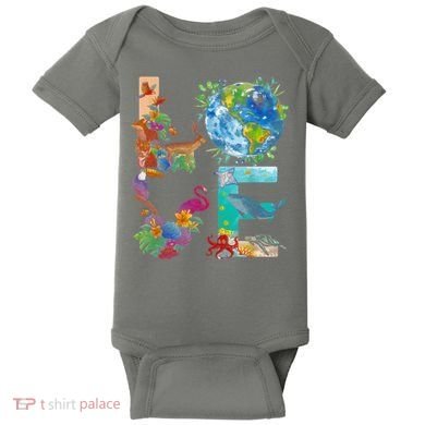 Love Earth Day Nature Baby Bodysuit