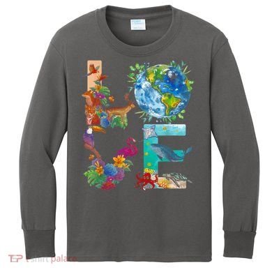 Love Earth Day Nature Kids Long Sleeve Shirt