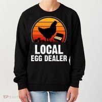 Local Egg Dealer Funny Retro Egg Peddler Chicken Egg Farmer Women's Sweatshirt thumb 0