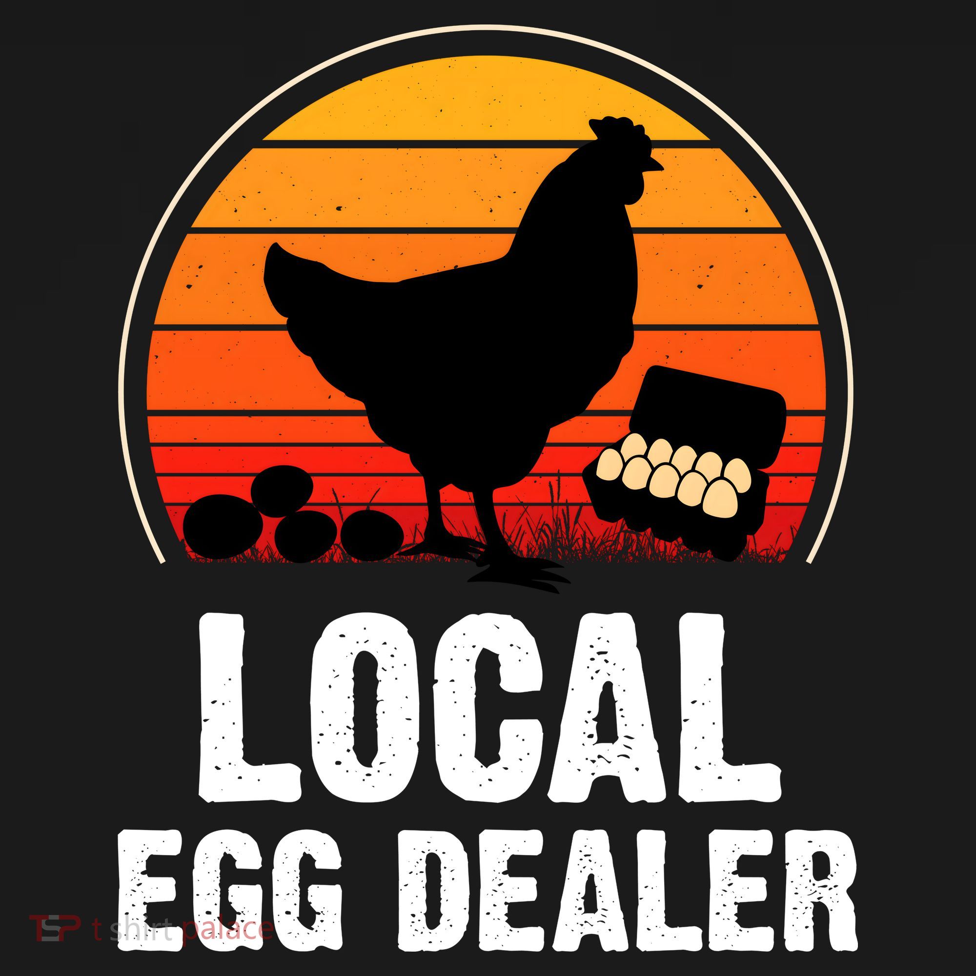 Local Egg Dealer Funny Retro Egg Peddler Chicken Egg Farmer USA-Made Doggie Bandana