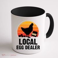 Local Egg Dealer Funny Retro Egg Peddler Chicken Egg Farmer Coffee Mug thumb 1