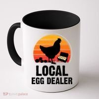 Local Egg Dealer Funny Retro Egg Peddler Chicken Egg Farmer Coffee Mug thumb 0
