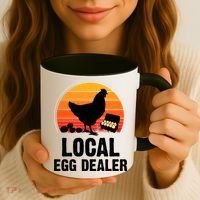 Local Egg Dealer Funny Retro Egg Peddler Chicken Egg Farmer Coffee Mug thumb 3