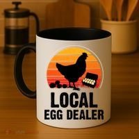 Local Egg Dealer Funny Retro Egg Peddler Chicken Egg Farmer Coffee Mug thumb 4