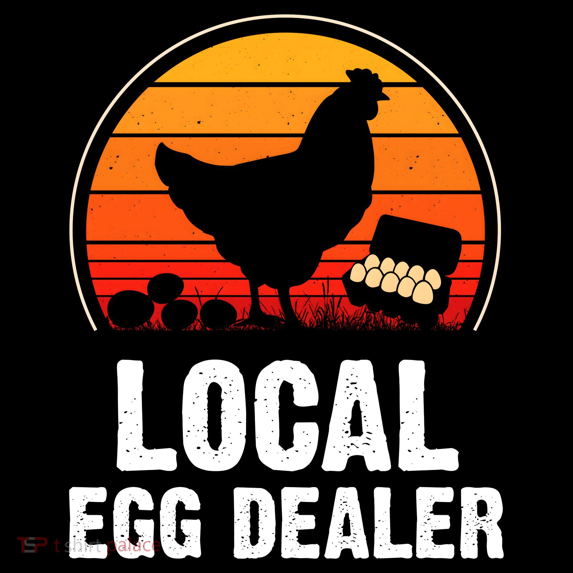 Local Egg Dealer Funny Retro Egg Peddler Chicken Egg Farmer Women's Hoodie