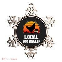 Local Egg Dealer Funny Retro Egg Peddler Chicken Egg Farmer Ornament thumb 0